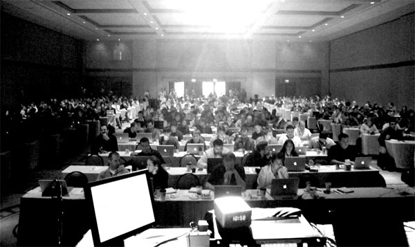 on-speaking View from the stage